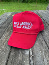 MAGA Make America Great Embroidered Red Ball Cap image 1