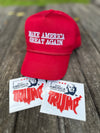 MAGA Make America Great Embroidered Red Ball Cap image 0